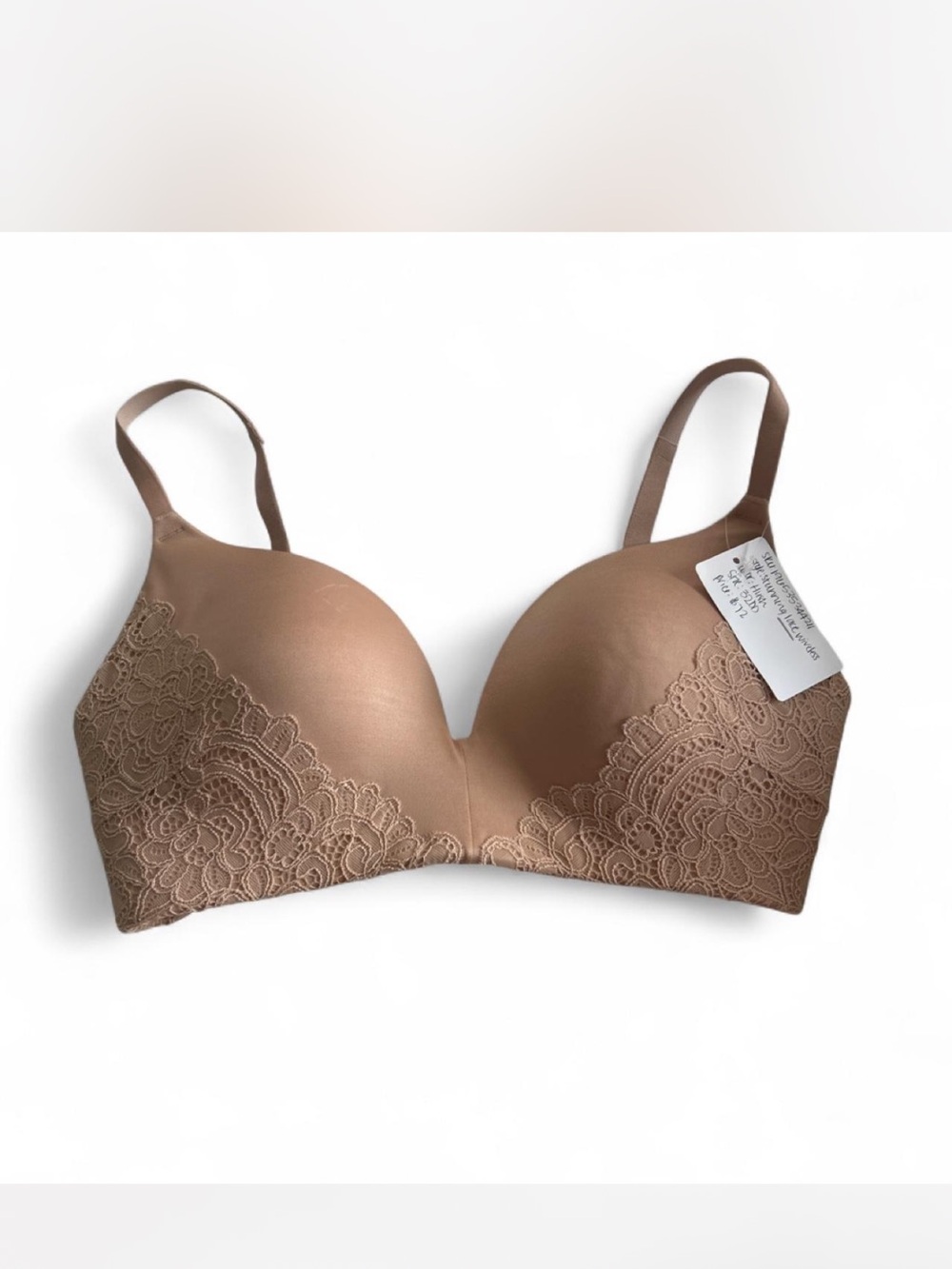 Soma 32DD Smooth Lace-Trim T-Shirt Bra Nude